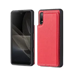 【数量限定】新型 財布型 全面保護 耐衝撃 手帳型 擦り傷防止 ケース 軽量 落下保護 用 手帳型 ケース（レッド）ソニー A203SO エクスペリア SOG08/Y!mobile エースiii 高級 SO-53C/au PU革 III/docomo 背面 I