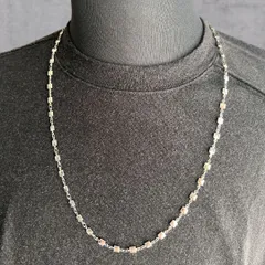 ★★★70cm ロング ステンレス刻印 スタッズチェーンネックレス デザインチェーンネックレス シルバー メンズ レディース アクセサリー ファッション ジュエリー 長め