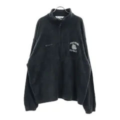 コロンビア 刺繍 ハーフジップ フリースジャケット XXL ブラック Columbia アウトドア ビッグサイズ メンズ