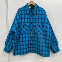 ★☆N.HOOLYWOOD CPO シャツ ジャケット チェック ブルー×ブラック　サイズ 36 21AW 1212-SH50-041定価￥39600 メンズ 21FW 中古☆★