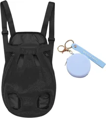 geneX 猫 抱っこ紐 犬 リュック ペットスリング 小型犬 ペット用 リュック型 キャリーバッグ かわいい ペットおんぶ紐 お散歩バッグ 両肩クッションり 飛び出し防止 軽量 通気性 メッシュ 安全 お出かけ アウトドア 旅行(ブラック)