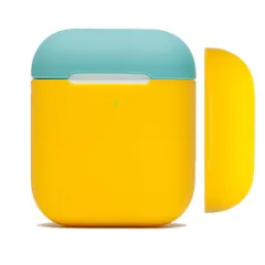 DamonLight AirPodsケース AirPods第2世代と第1世代に適用 (前のLEDライトが見える) ミックスカラー AppleワイヤレスイヤホンAirPod用シリコンショックプルーフ保護カバー (Summer)