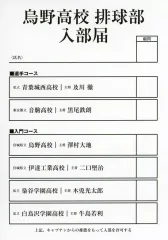 【中古】紙製品 烏野高校排球部入部届 「ハイキュー!! FAN PARK(ファンパーク)」 来場者記念品