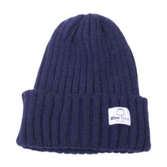 B!nn Basic Tag Beanie Cap (Navy)