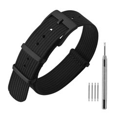 ANNEFIT ベルト 一本通しナイロン時計バンド ミリタリー腕時計替えバンド