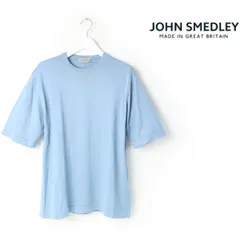 新品 JOHN SMEDLEY ジョンスメドレー TINDALL ウェルトヘム 半袖 コットン ニットＴシャツ メンズ セーター イギリス製 M -301