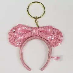 【中古】キーホルダー ミニーマウス(ピンク/耳・リボンスパンコール) スパンコールカチューシャキーチェーン 「ディズニー」 東京ディズニーリゾート限定