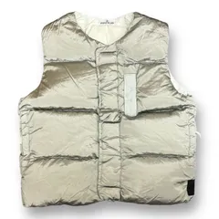 定価119900円 STONE ISLAND ストーンアイランド 22AW NYLON METAL IN ECONYL REGENERATED NYLON DOWN VEST エコ ナイロン ダウンベスト 7715G1019 M シルバー　57923Aのサムネイル