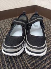 【在庫処分】介護用シューズ　あゆみ　M（23.0～23.5cm）　3E　デイウォーク　＃黒