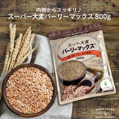 スーパー大麦 バーリーマックス 800g 食物繊維がもち麦の2倍 レジスタントスターチ ハイレジ β-グルカン 大麦 もち麦 雑穀 オーツ麦 玄米 糖質制限 ロハスタイル