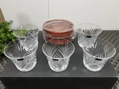 HOYACRYSTAL　ホヤクリスタル　グラスセット　木製コースター付　未使用品 A8878A08