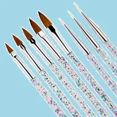 【特価商品】マニキュアツール アクリル ジェルネイル ペン ネールアート ライナーブラシ 極細 ネイル筆 スカルプネイルブラシ 8本セット ネイルブラシ Kingsie