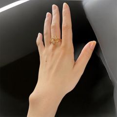 星モチーフ✨ゴールドリング 指輪 レディース フリーサイズ