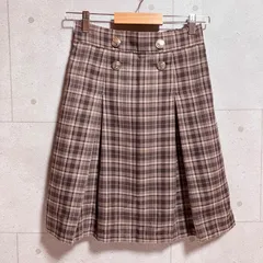 axes femme アクシーズファム チェック スカート ひざ丈 ミニ FREE パープル レディース SG319-46