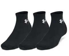 【新品】UNDER ARMOUR　アンダーアーマー　UAトレーニング コットン クオーター ソックス　ブラック（3足セット）（トレーニング/UNISEX）　S、L