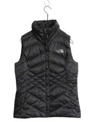 【お得なクーポン配布中!】 US企画 ノースフェイス ナイロン ダウン ベスト レディース XS / The North Face フルジップ キルティング 550フィル アウトドア 重ね着 黒