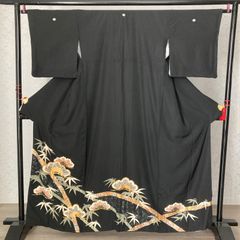 黒留袖　正絹　中古品　HAA1591    4A250
