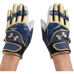 アンダーアーマー(UNDER ARMOUR) 野球 アンディナイアブル プロ バッティンググローブ(両手用) メンズ 1378246 ミッドナイトネイビー/ゴールド/ゴールド Sサイズ