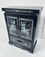 【USED】螺鈿 飾り棚 小棚 小物入れ アンティーク アクセサリーケース ジュエリーボックス SA