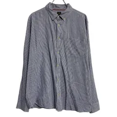 Lee 長袖 ストライプシャツ XL ブルー ホワイト リー ボタンダウン ビッグサイズ 胸ポケット カジュアル 古着卸 アメリカ仕入 a701-5991