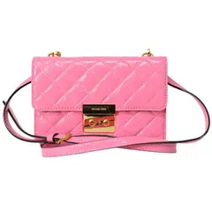 マイケルコース バッグ MICHAEL KORS キルティング コーティング キャンバス 2Way ショルダー クラッチ バッグ ピンク 32T6GSLC4A