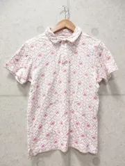 Jack Bunny ジャックバニー ポロシャツ ゴルフウエア 半袖 ロゴ プリント レッド ホワイト 264-6260713 サイズ150