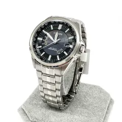 極美品　CITIZEN　シチズン　H145　ブラック　シルバー　ソーラー　メンズ 美品 CITIZEN シチズン ブラック シルバー ソーラー メンズ