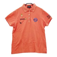 サイズ：2 PEARLY GATES パーリーゲイツ  半袖ポロシャツ ニコちゃん  オレンジ系 [240101214320]# ゴルフウェア レディース ストスト