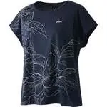 【新品】prince（プリンス）レディース ウィメンズ ゲームシャツ テニスウェア 半袖シャツ 吸水速乾 UPF50(ドライニット素材)　ネイビー WF4087-127