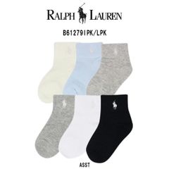 POLO RALPH LAUREN(ポロ ラルフローレン)ベビー ソックス 6足セット 赤ちゃん 出産祝い おむつケーキ 男の子 女の子 プレゼント ギフト 靴下 B61279IPK/LPK