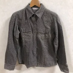 キッズ服　長袖シャツ　グレー　星柄　綿１００％