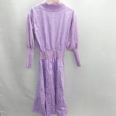 ◇ ⊂ ROPE PICNIC ロペピクニック ニット切り替えし 長袖 ロング丈 ワンピース サイズ38 パープル レディース E  【1503050018876】