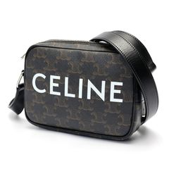 セリーヌ / CELINE　スモール メッセンジャー バッグ　CELINEプリント入りトリオンフキャンバス　ブラウン系 【中古】 商品番号 S-158304