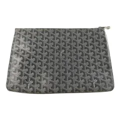 GOYARD ゴヤール セナMM・コーティングレザー 総柄 クラッチバッグ セカンドバッグ ポーチバッグ/グレー/トラベル【オールシーズン】【♂】【B】【メンズ】★■555880【中古】のサムネイル