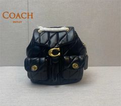 新作 COACH TABBY コーチ CU076 リュック レディース リア バックパック 21 可愛い　アウトレット品　ブラック