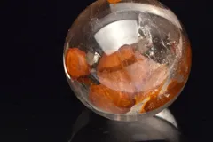 【１点物】希少内包 ライモナイト＆マーカサイトインクォーツ 21.5mm 丸玉(台座なし) スフィア パワーストーン 天然石 _PB9602