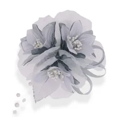 コサージュ ブローチ リリー 2WAY クリップ ピン 手作り フォーマル シー