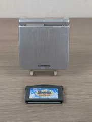 【良品・動作確認済】ゲームボーイアドバンスSP プラチナシルバー 本体 バックライト液晶搭載の名機！懐かしのGBAソフトをすぐ遊べる！コレクションにも最適な完動品です◎