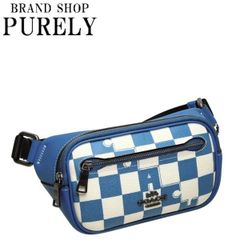 コーチ バッグ メンズ COACH ボディバッグ チェッカー ボード プリント エリアス ミニ ベルト バッグ CR210 QBWR0 ブルージェイ×チョーク