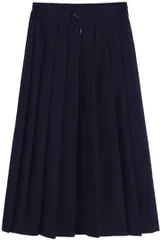 TOKYO GOODS MARKET 大きいサイズ 4XL ロング丈 制服風 プリーツ スカート ロングスカート( ネイビー,  4XL)