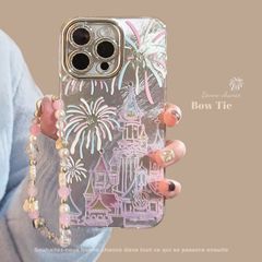 iPhone15 ケース iPhone ケース 人気 おしゃれ 耐衝撃　城　ピンク　プリンセス 韓国 iPhone15 iPhone14 iPhone13 Plus Pro Max オーロラ キラキラ かわいい