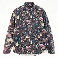 13f12 Paul Smith ポールスミス 花柄シャツ 総柄 メンズシャツ バラ フローラル フラワープリント 薄手シャツ 男性用 PL-CR-42889 M マルチカラー コットン100％