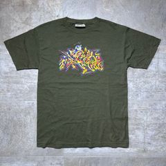 【00s】 SUBWARE  グラフィックTシャツ  カーキ  ペイント  プリント  サブウェア  アメリカ素材  メキシコ製  半袖  古着