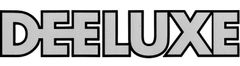 DEELUXE【ディーラックス】ステッカー　　Mサイズ： 約　14.8cm　×　2.9cm シルバー