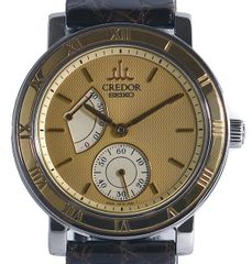 ★箱付！美品！SEIKO セイコー CREDOR クレドール 4S79-0020 18YGベゼル パワーリザーブ 自動巻き メンズ★