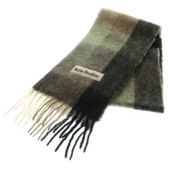 Acne Studios (アクネ ストゥディオズ) モヘア混 フリンジ ウールチェックスカーフ マフラー マルチカラー CA0084