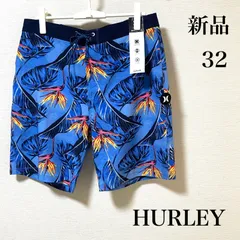 【新品】ハーレー　水着　サーフパンツ　メンズ　32　海パン　HURLEY　ブルー