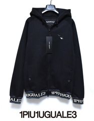 新品 1piu1uguale3 SPORT ロゴ ジップアップパーカー【III】【IV】【V】 定価8万2500円 SRB003-SP0003 ウノピゥウノウグァーレトレ
