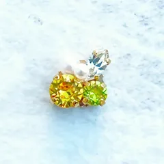 【2way】イヤーカフにもなるスワロフスキーマスククリップ マグネット～ミモザ〜