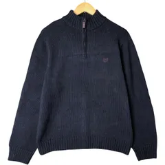 古着 チャップス CHAPS コットンニットハーフジップセーター メンズL相当/eaa577810